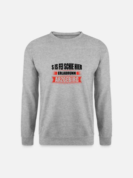Erzgebirge Heimat Erlabrunn - Unisex Pullover - Weißgrau meliert