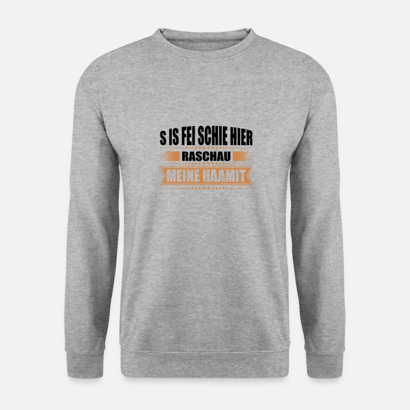 Erzgebirge Heimat Raschau - Unisex Pullover - Weißgrau meliert