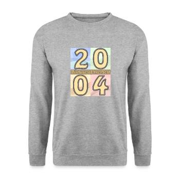BIRTHDAY YEAR 2004 - Unisex Sweatshirt - salt & pepper - Front - Alina (178cm) & Michal (187cm)