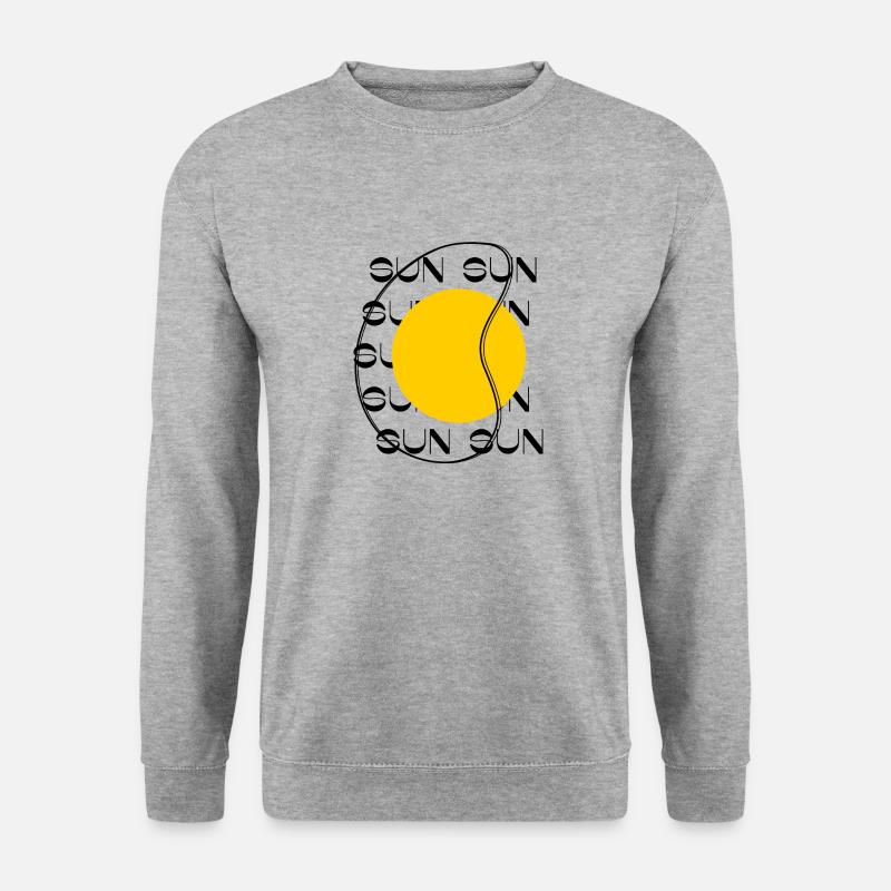 SUN - Unisex Pullover - Weißgrau meliert