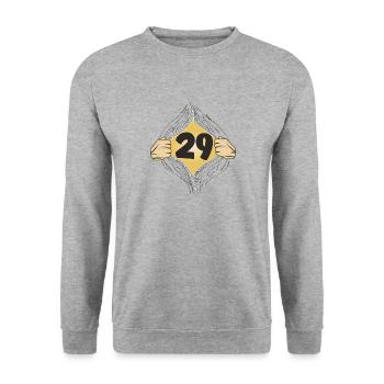 29 PUT ON SHIRT - Unisex Sweatshirt - salt & pepper - Front - Alina (178cm) & Michal (187cm)