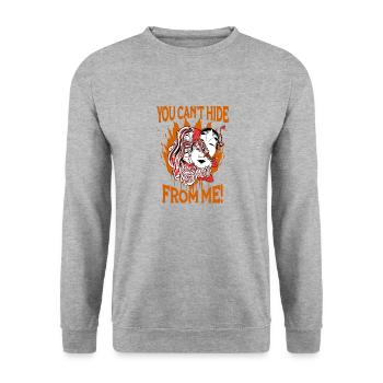 Girl Warp Horror Two Face Creepy Art Aesthetic - Unisex Sweatshirt - salt & pepper - Front - Alina (178cm) & Michal (187cm)