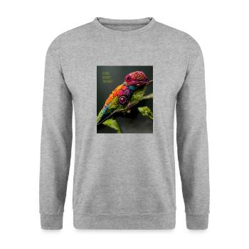 Briller à la lueur des étoiles - un slogan positif - Sweat-shirt Unisexe - gris chiné - Devant - Alina (178cm) & Michal (187cm)
