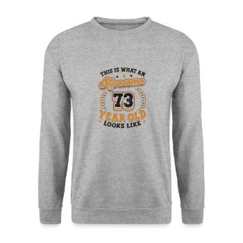 Voilà à quoi ressemble un grand homme de 73 ans. - Sweat-shirt Unisexe - gris chiné - Devant - Alina (178cm) & Michal (187cm)