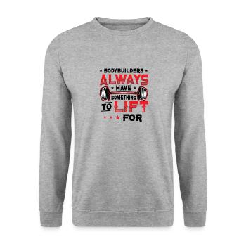 Bodybuilder Haben Etwas Zu Heben Für Gewicht - Unisex Pullover - Weißgrau meliert - Vorne - Alina (178cm) & Michal (187cm)