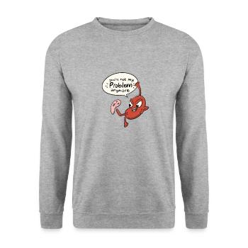 Manchon Bastrique Plus mon problème pour Gastric - Sweat-shirt Unisexe - gris chiné - Devant - Alina (178cm) & Michal (187cm)