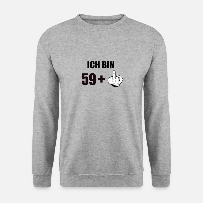 60 Geburtstag - Unisex Pullover - Weißgrau meliert