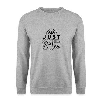 Anotter Otter Ironic Forest River Sea Otters - Unisex Sweatshirt - salt & pepper - Front - Alina (178cm) & Michal (187cm)