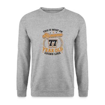 Voilà à quoi ressemble un grand homme de 77 ans. - Sweat-shirt Unisexe - gris chiné - Devant - Alina (178cm) & Michal (187cm)