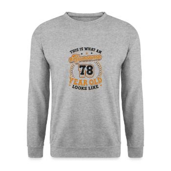 Voici à quoi ressemble un homme génial de 78 ans. - Sweat-shirt Unisexe - gris chiné - Devant - Alina (178cm) & Michal (187cm)