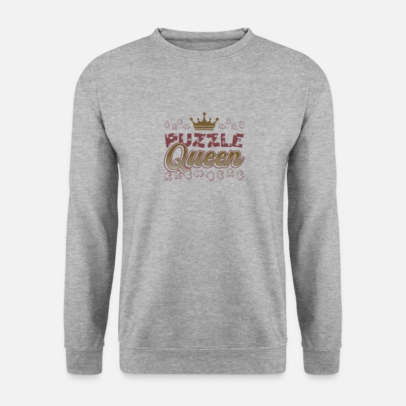 Puzzle Queen, puzzle game - Unisex Sweatshirt - salt & pepper