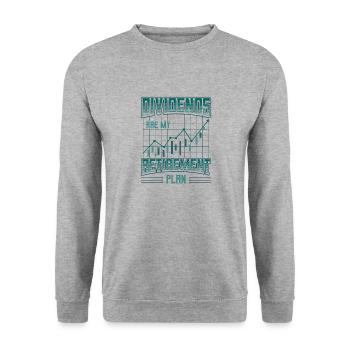 Dividends are my retirement plan - Unisex Sweatshirt - salt & pepper - Front - Alina (178cm) & Michal (187cm)