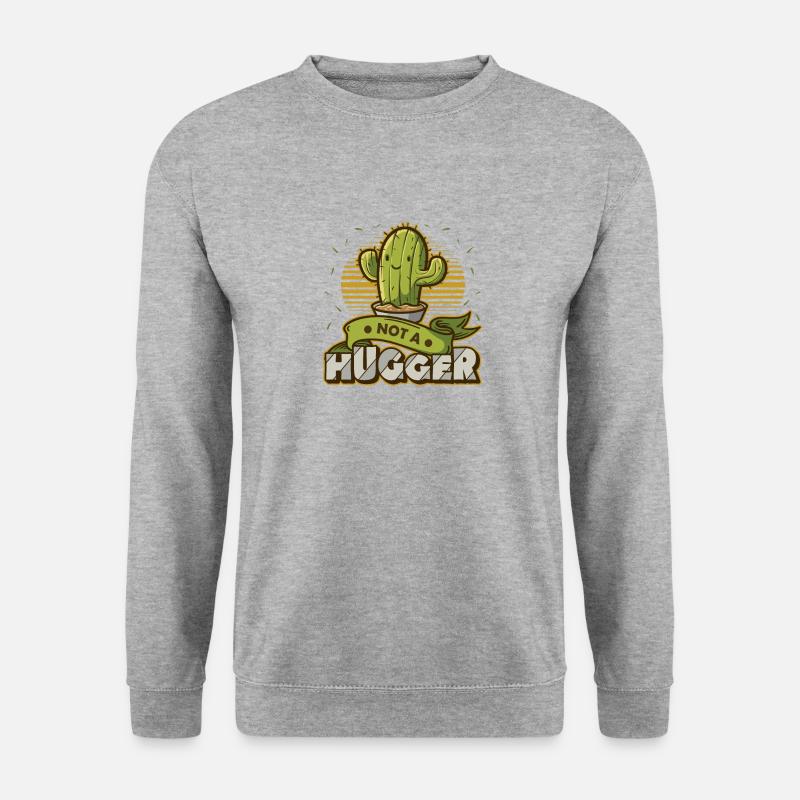 Kein Umarmungskaktus - Unisex Pullover - Weißgrau meliert