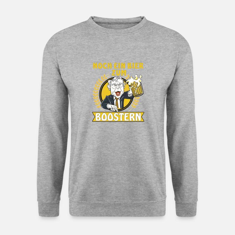 NOCH EIN BIER ZUM BOOSTERN - Unisex Pullover - Weißgrau meliert