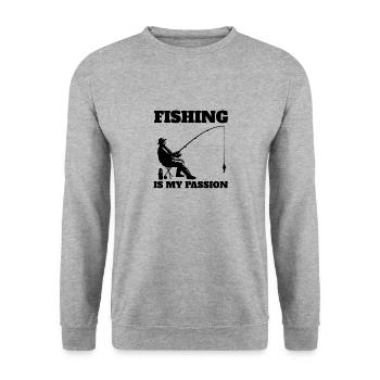 Pêche Hameçons Pêche Pêche Pêche Pêche - Sweat-shirt Unisexe - gris chiné - Devant - Alina (178cm) & Michal (187cm)