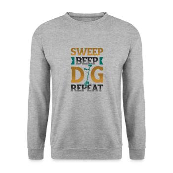 Sweep Beep Dig Répéter Chasse au trésor Metal - Sweat-shirt Unisexe - gris chiné - Devant - Alina (178cm) & Michal (187cm)