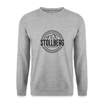 Stollberg Erzgebirge - Unisex Pullover - Weißgrau meliert - Vorne - Alina (178cm) & Michal (187cm)