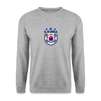 Drapeau de l’équipe de Corée du Sud de football - Sweat-shirt Unisexe - gris chiné - Devant - Alina (178cm) & Michal (187cm)