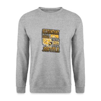 Le génie comptable n’est pas un fonctionnaire - Sweat-shirt Unisexe - gris chiné - Devant - Alina (178cm) & Michal (187cm)
