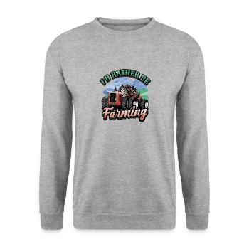 Je préfère être un agriculteur Tracteur Farmer - Sweat-shirt Unisexe - gris chiné - Devant - Alina (178cm) & Michal (187cm)