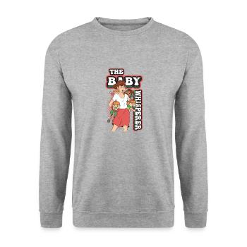 The Baby Whisperer Nounou Childminder Baby-sitter - Sweat-shirt Unisexe - gris chiné - Devant - Alina (178cm) & Michal (187cm)
