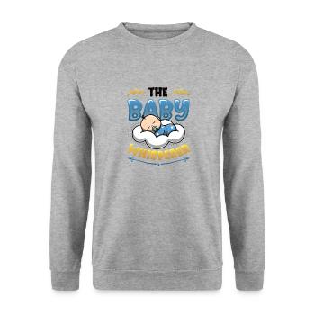 The Baby Whisperer Nanny Childminder Babysitter - Unisex Sweatshirt - salt & pepper - Front - Alina (178cm) & Michal (187cm)