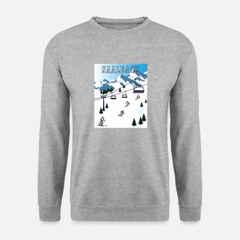 SKIING SAALBACH - Unisex Sweatshirt - salt & pepper