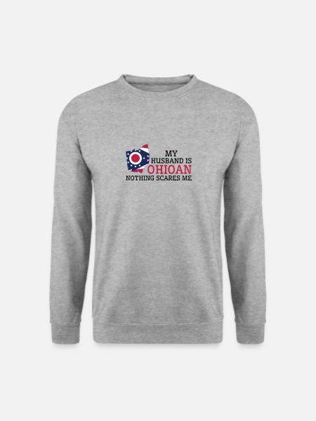 Intet skræmmer mig Ohioan Mand Ohio - Unisex sweater - hvidgrå meleret