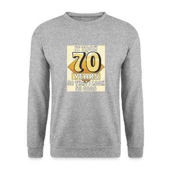 IT TOOK 70 YEARS - Unisex Sweatshirt - salt & pepper - Front - Alina (178cm) & Michal (187cm)