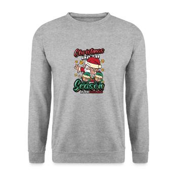 Christmas is not a season - Unisex Sweatshirt - salt & pepper - Front - Alina (178cm) & Michal (187cm)