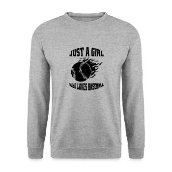 Baseball Femme Amateur de baseball Joueur de baseball - Sweat-shirt Unisexe - gris chiné - Devant - Alina (178cm) & Michal (187cm)