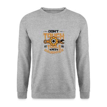 Ne touchez pas à mes outils - Sweat-shirt Unisexe - gris chiné - Devant - Alina (178cm) & Michal (187cm)