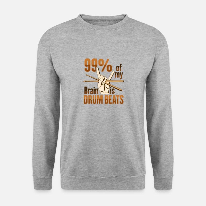 Conception de percussions de batterie - Sweat-shirt Unisexe - gris chiné