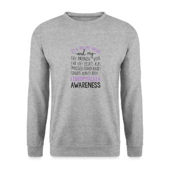 In My Head And My Body Fibromyalgia Awareness - Unisex Sweatshirt - salt & pepper - Front - Alina (178cm) & Michal (187cm)