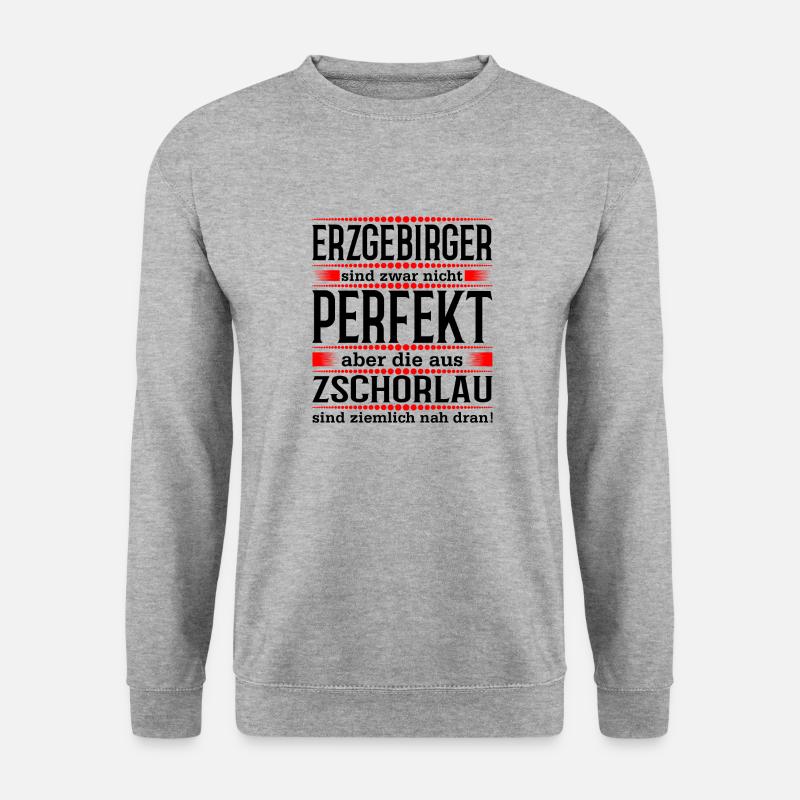 Erzgebirge Zschorlau - Unisex Pullover - Weißgrau meliert