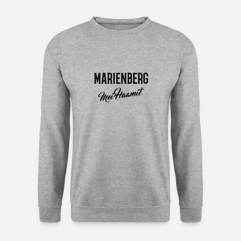 Marienberg mei Haamit - Unisex Pullover - Weißgrau meliert