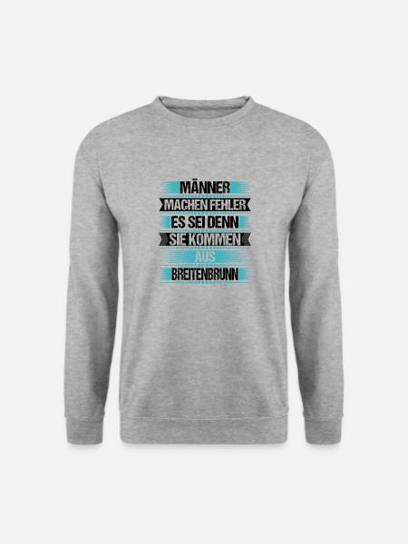 Erzgebirge Breitenbrunn - Unisex Pullover - Weißgrau meliert