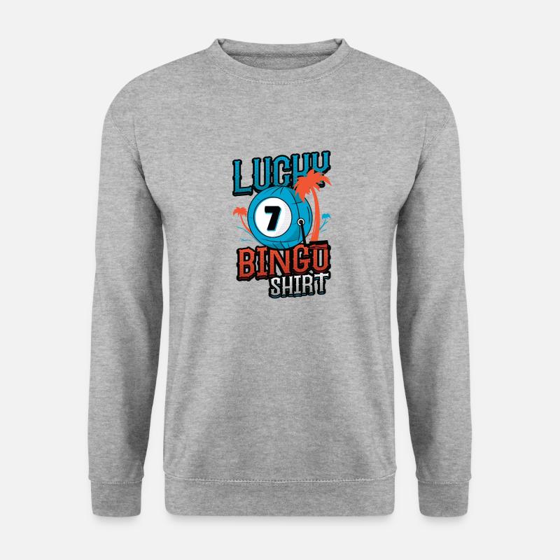 Glücks-bingo - Unisex Pullover - Weißgrau meliert