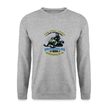 Snowmobiling Grandpa Snowmobile - Unisex Sweatshirt - salt & pepper - Front - Alina (178cm) & Michal (187cm)