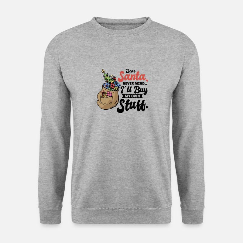 Lieber Weihnachtsmann Weihnachtsgeschenk-Feier - Unisex Pullover - Weißgrau meliert