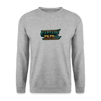 Kapitän Papa Bootfahren - Unisex Pullover - Weißgrau meliert - Vorne - Alina (178cm) & Michal (187cm)