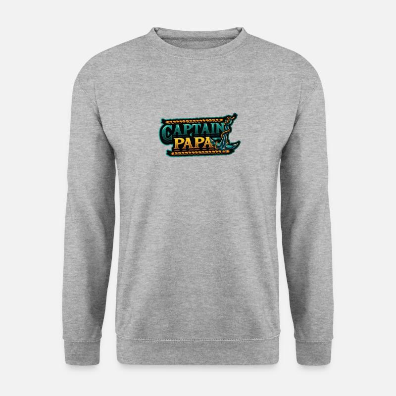 Captain Papa Boating - Unisex Sweatshirt - salt & pepper