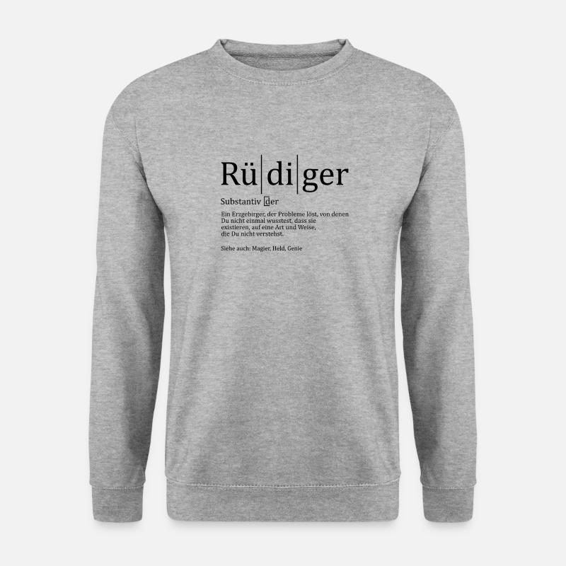 Erzgebirge Rüdiger - Unisex Pullover - Weißgrau meliert