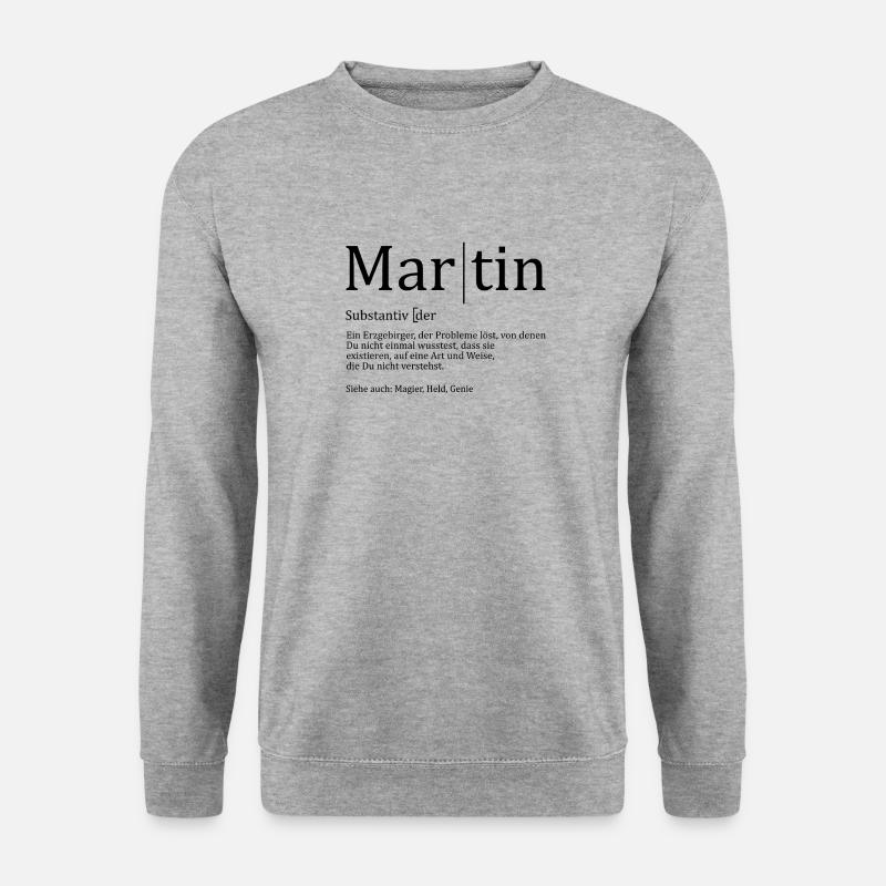 Erzgebirge Martin - Unisex Pullover - Weißgrau meliert