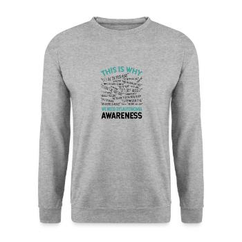 This Is Why We Need Dysautonomia Awareness - Unisex Sweatshirt - salt & pepper - Front - Alina (178cm) & Michal (187cm)