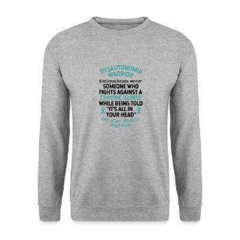 Definition Dysautonomia Warrior - Unisex Sweatshirt - salt & pepper - Front - Alina (178cm) & Michal (187cm)