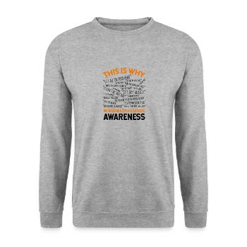 This Is Why We Need Multiple Sclerosis Awareness - Unisex Sweatshirt - salt & pepper - Front - Alina (178cm) & Michal (187cm)