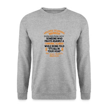Definition Multiple Sclerosis Warrior - Unisex Sweatshirt - salt & pepper - Front - Alina (178cm) & Michal (187cm)