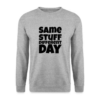 SSDD Same stuff different day - Unisex Pullover - Weißgrau meliert - Vorne - Alina (178cm) & Michal (187cm)