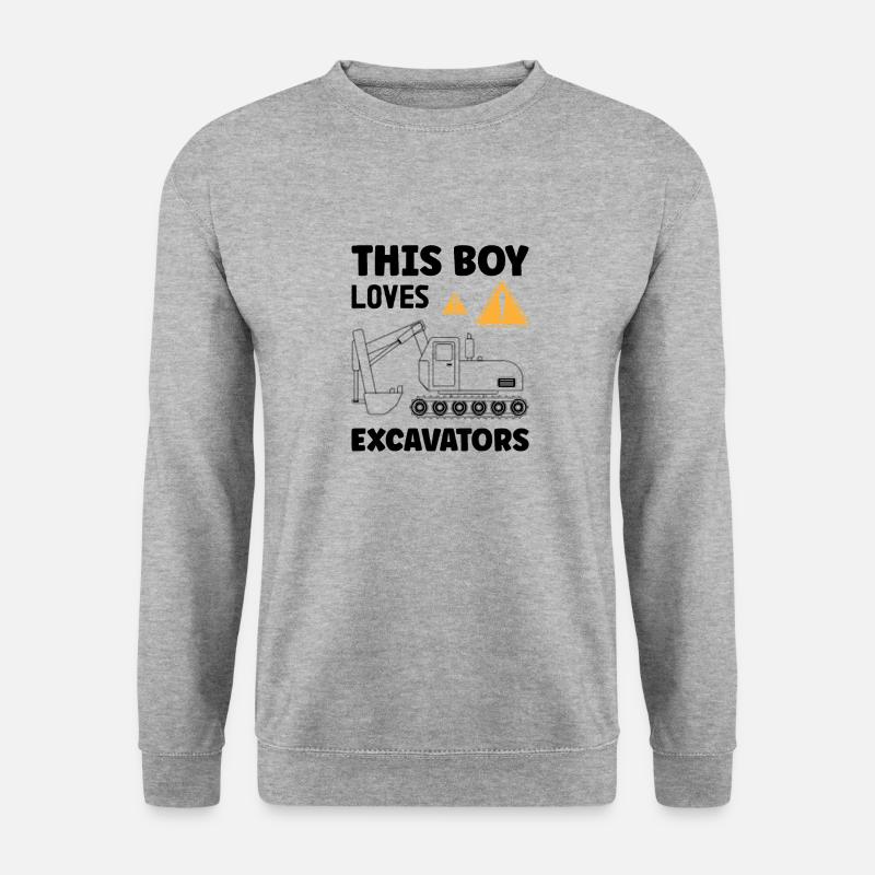 Baggerfahrer Bagger Schule - Unisex Pullover - Weißgrau meliert